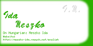 ida meszko business card